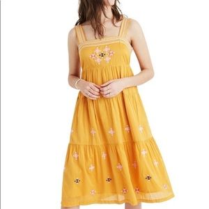 Madewell Primrose Embroidered Midi Dress